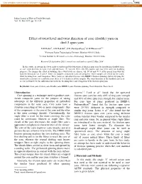 Effect of Twist Level and Twist Direction of Core (Double) Yarn on Dref-3 Spun Yarn