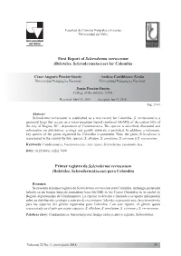 First Report of Scleroderma Verrucosum (Boletales, Sclerodermataceae) for Colombia