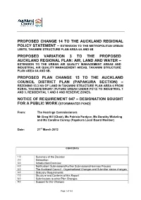 Hearing Report but That No Separate Evidence Or Representation of These Submissions Would Be Presented at the Hearing