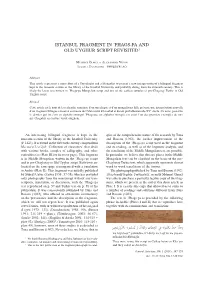 Istanbul Fragment in 'Phags-Pa and Old Uyghur Script Revisited1