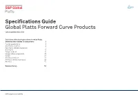 Platts Forward Curve Products Latest Update: June 2021