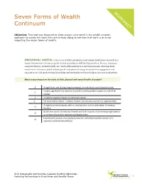 Seven Forms of Wealth Continuum