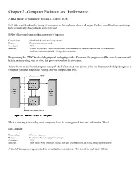 Chapter 2 - Computer Evolution and Performance