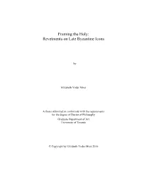 Framing the Holy: Revetments on Late Byzantine Icons
