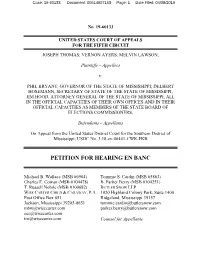 Petition for Hearing En Banc