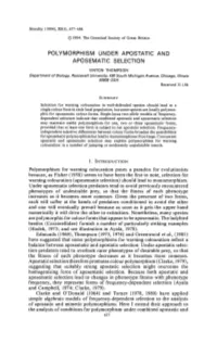 Polymorphism Under Apostatic
