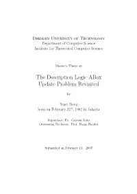 The Description Logic Abox Update Problem Revisited