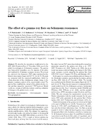 The Effect of a Gamma Ray Flare on Schumann Resonances
