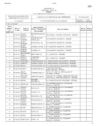 ANNEXURE 5.8 (CHAPTER V, PARA 25) FORM 9 List of Applications for Inclusion Received in Form 6 Designated Location Identity (Whe