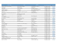 Approved Songs List