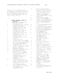 Class 556 Organic Compounds -- Part of the Class 532-570 Series 556 - 1