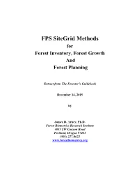 FPS Sitegrid Methods for Forest Inventory, Forest Growth and Forest Planning