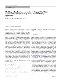 Modeling Urban Land Use Conversion of Daqing City, China: a Comparative Analysis of ''Top-Down'' and ''Bottom-Up'