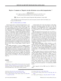 Reply to "Comment on `Magnetic Circular Dichroism Versus Orbital