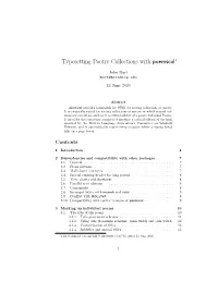 Typesetting Poetry Collections with Poemscol∗