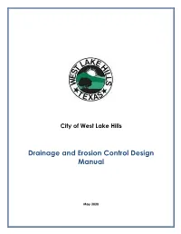 Drainage and Erosion Control Design Manual
