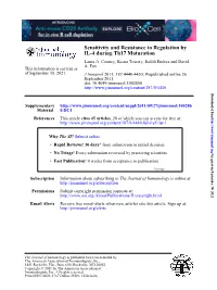 IL-4 During Th17 Maturation Sensitivity and Resistance to Regulation By