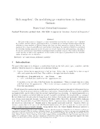 'Sich Ausgehen': on Modalizing Go Constructions in Austrian German