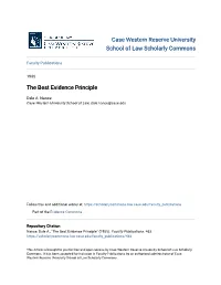 The Best Evidence Principle