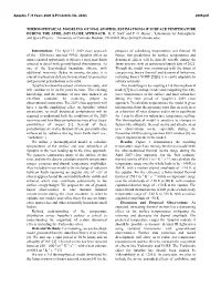 Thermophysical Modeling of 99942 Apophis: Estimations of Surface Temperature During the April 2029 Close Approach