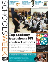 Top Academy Trust Shuns PFI Contract Schools