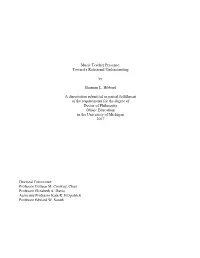Toward a Relational Understanding by Shannan L. Hibbard A