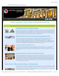 Vietnam's Development, Support Industries, Party Secretary's Korea Visit