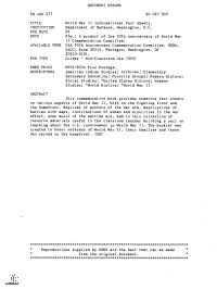 World War II Informational Fact Sheets. INSTITUTION Department of Defense, Washington, D.C