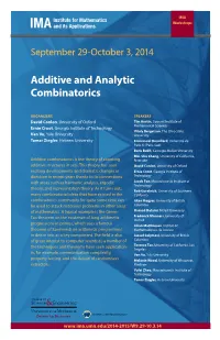 Additive and Analytic Combinatorics