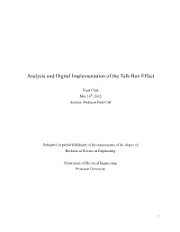 Analysis and Digital Implementation of the Talk Box Effect