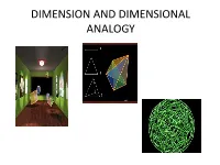 Dimension and Dimensional Analogy