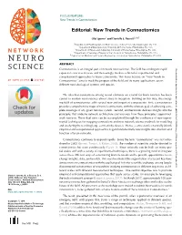New Trends in Connectomics