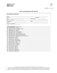 RESPITE WORKER REGISTRATION PACKAGE Respite Worker