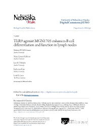 TLR9 Agonist MGN1703 Enhances B Cell Differentiation and Function in Lymph Nodes Mariane H