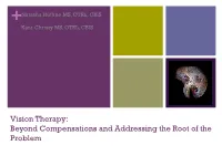 Vision Therapy: Beyond Compensations and Addressing the Root of the Problem + Objectives