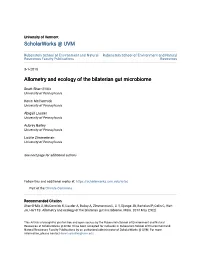 Allometry and Ecology of the Bilaterian Gut Microbiome