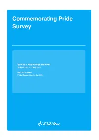 Commemorating Pride Survey
