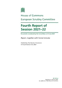 Fourth Report of Session 2021–22