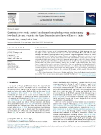 Quaternary Tectonic Control on Channel Morphology Over Sedimentary Low Land: a Case Study in the Ajay-Damodar Interﬂuve of Eastern India
