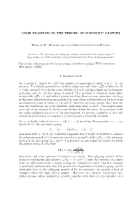 Some Examples in the Theory of Subgroup Growth