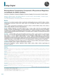 Transthoracic Impedance Compared to Magnetic Resonance Imaging in the Assessment of Cardiac Output