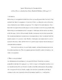 Against Maximizing Act-Consequentialism