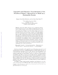 Degrowth and Educative Deconstruction of the Neoliberal Subject: Alternatives to Build up a Sustainable Society