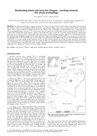 Eradicating Black Rats from the Chagos – Working Towards the Whole Archipelago
