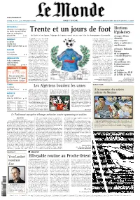 LE MONDE/PAGES&lt;UNE&gt;