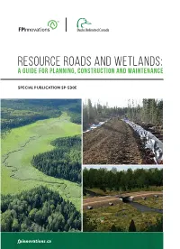 Resource Roads and Wetlands: a Guide for Planning, Construction and Maintenance