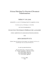 Schema Matching for Structured Document Transformations