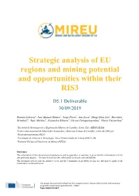 Strategic Analysis of EU Regions and Mining Potential and Opportunities Within Their RIS3