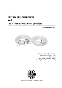 Surface Automorphisms and the Nielsen Realization Problem