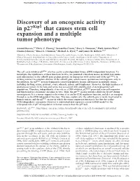 That Causes Stem Cell Expansion and a Multiple Tumor Phenotype